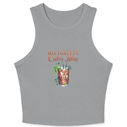 Blutgruppe Cuba Libre Cocktail Bartender Crop Tank Top