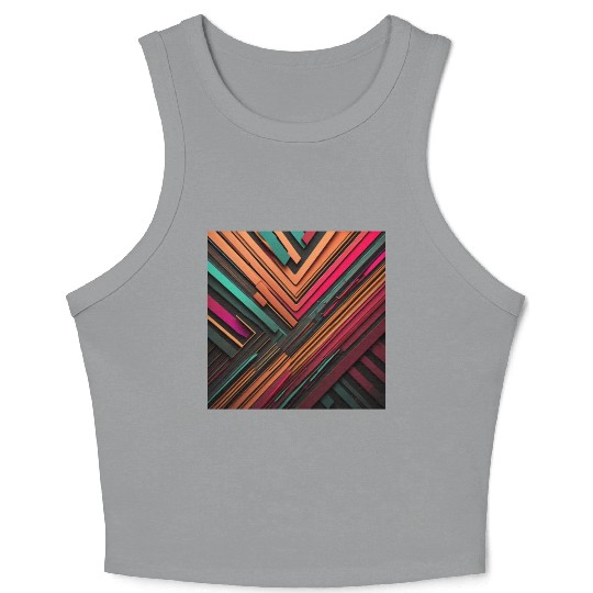 Abstract 5 Abstract Art Crop Tank Top