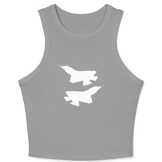F35 silhouette Crop Tank Top