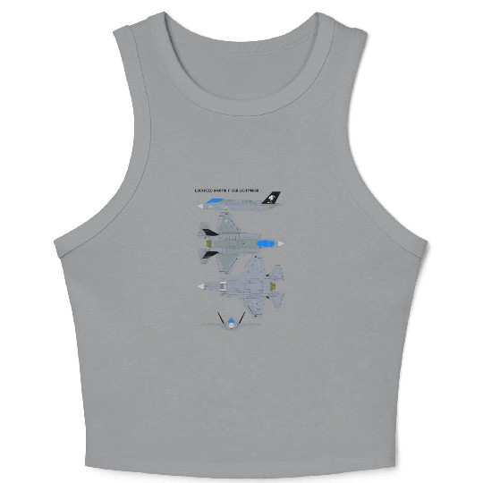 Lockheed Martin F 35B Lightning Crop Tank Top