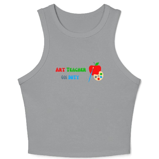 Art Teacher On Duty Crop Tank Top
