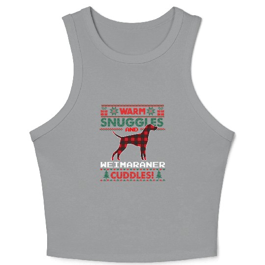 Weimaraner Dog Pajama Ugly Crop Tank Top
