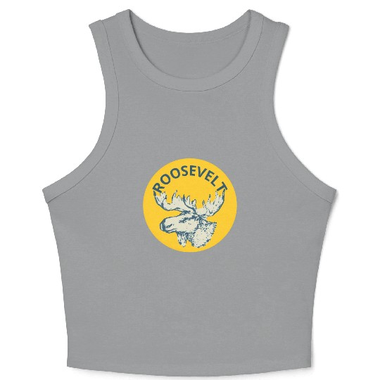 Teddy Roosevelt Bull Moose Py Crop Tank Top