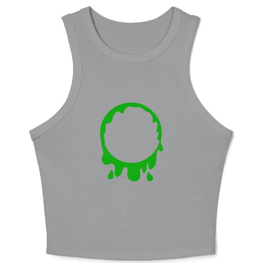 Green Slime Coffee Cup Crop Tank Top