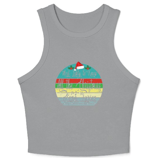 Most Likely To Christmas Know All Xmas Song Lyrics Crop Tank Top