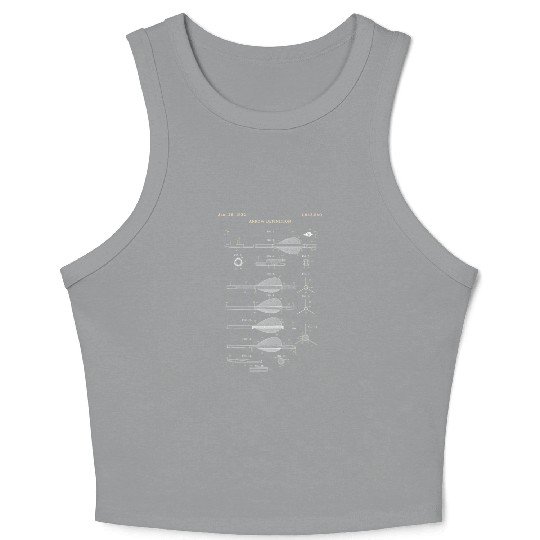 Outdoor Hunting Arch Anatomy Bow Arrow Definition Crop Tank Top