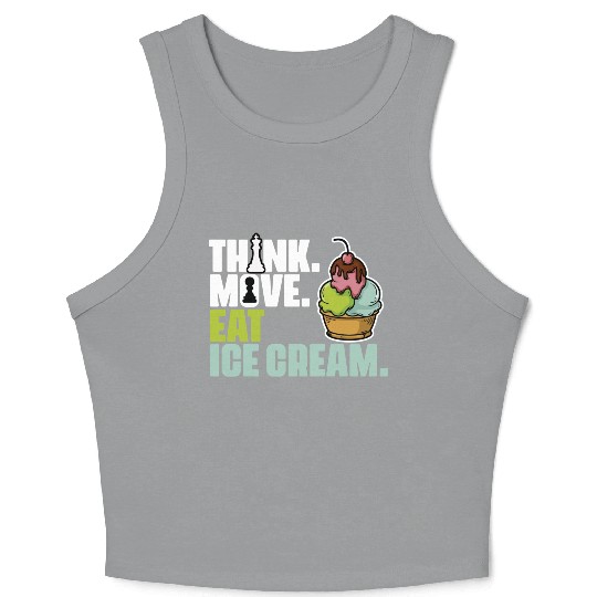 Funny Board Game Enthusiast For Ice Cream Lover Crop Tank Top