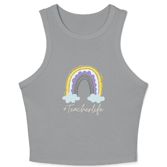 Teacher Life Kindergarten Teacher Appreciation Crop Tank Top