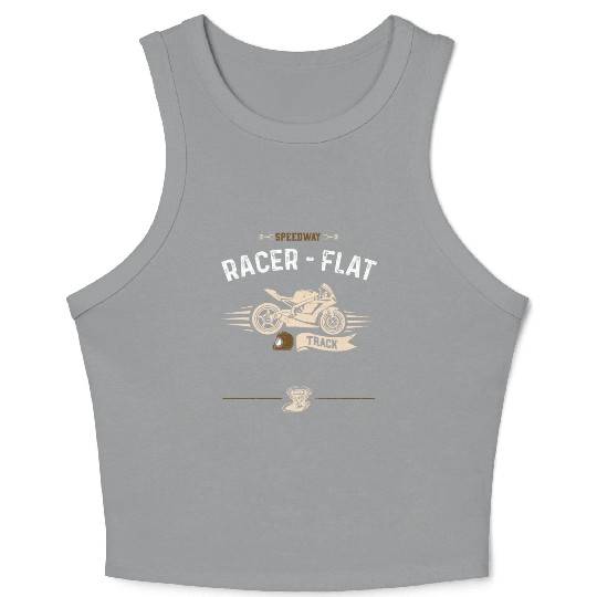 Speedway Racer - Flat Track Crop Tank Top