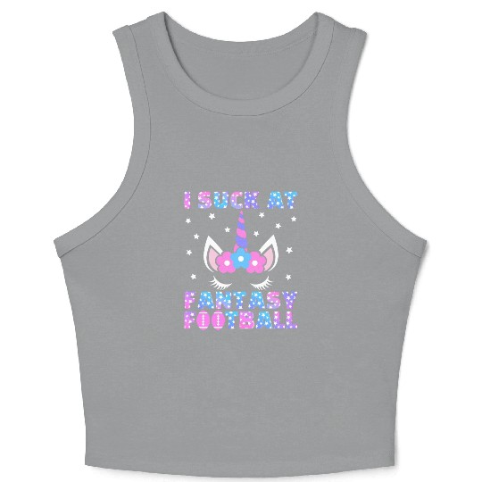 I Suck at Fantasy Football Loser Punishment Funny Crop Tank Top