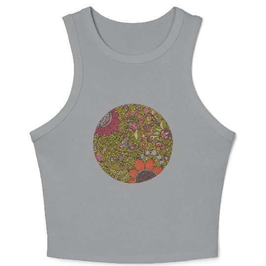 Circle Garden Crop Tank Top