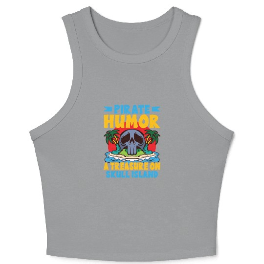 Funny Horror Pirate Pirate Ship Pirate Captain Crop Tank Top