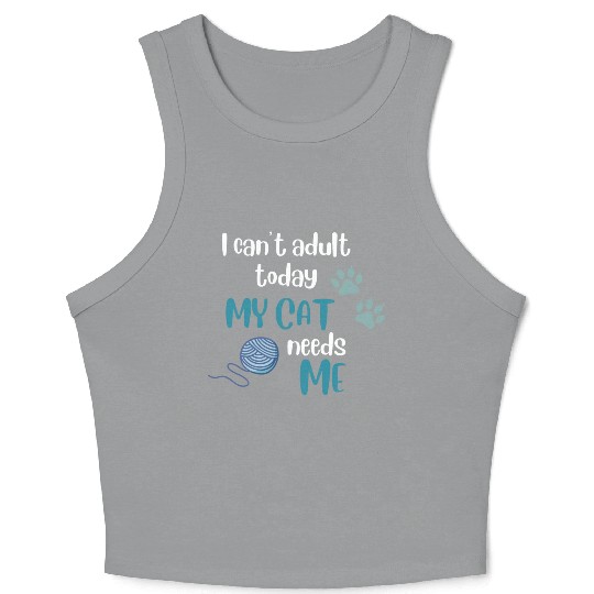 Cat Meme Funny Crop Tank Top