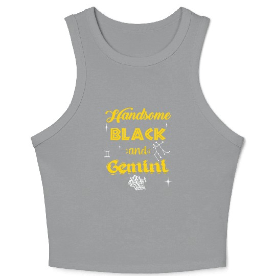 Handsome Black Gemini Crop Tank Top