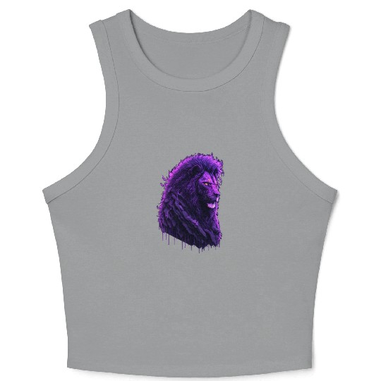Purple Lion Original Crop Tank Top