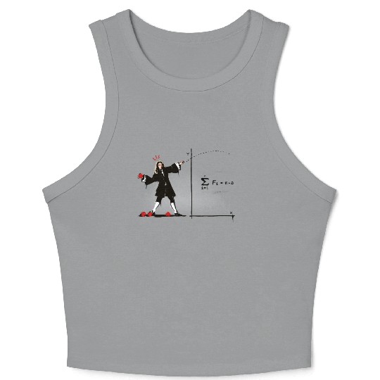 Newton Bombs Funny Physics Science Banksy Street Crop Tank Top