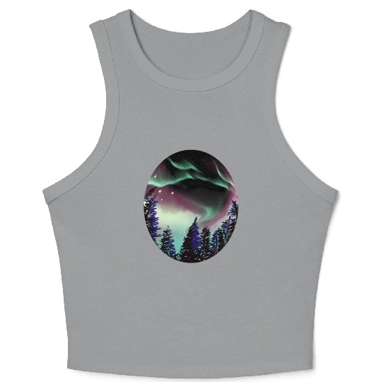 Northern Lights Aurora Borealis For Or Crop Tank Top