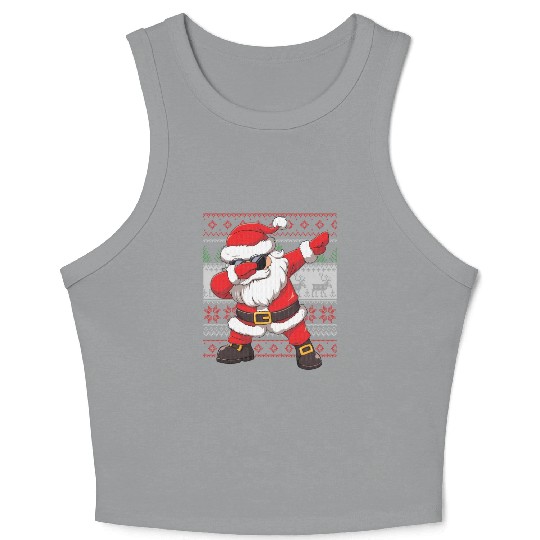 Dabbing Santa Funn Ugly Crop Tank Top