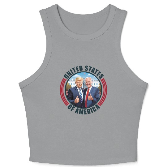 President USA Donald Trump Joe Biden Crop Tank Top