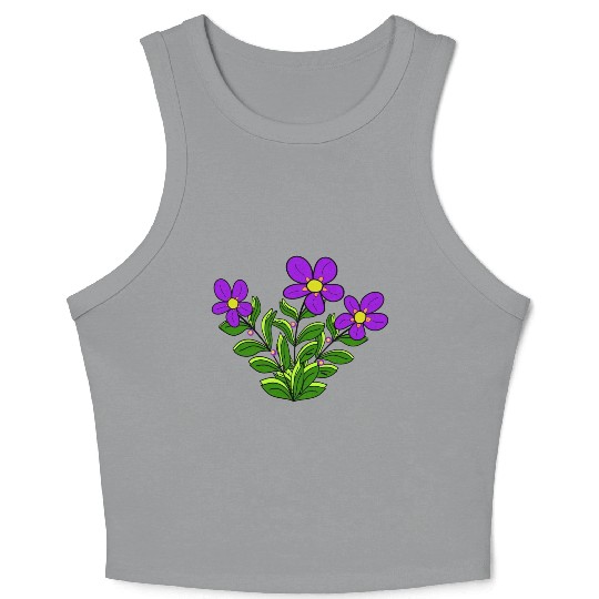floral pattern flower tendril blossom bloom garden Crop Tank Top