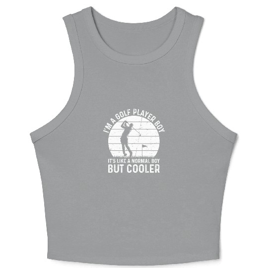 I'm A Golf Player Boy - Golfer Boys Crop Tank Top