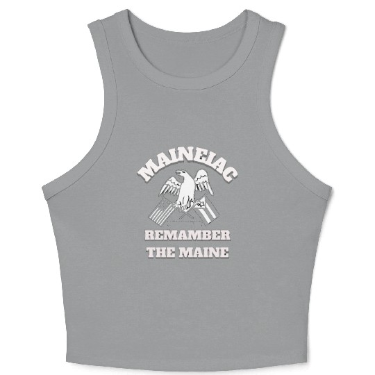 Maineiac Remamber Crop Tank Top State of Maine Crop Tank Top