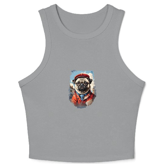 Pug's British Adventure Crop Tank Top