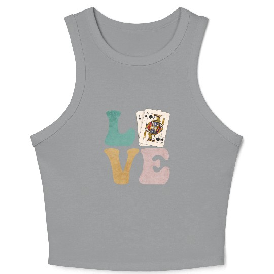 Blackjack Gambling Cards Crop Tank Top