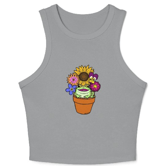 Flower Pot Toad Crop Tank Top