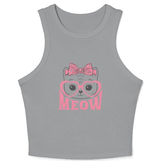 Playful Cat Whispers: Simply Meow Crop Tank Top