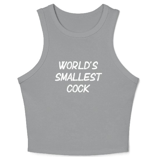 World s Smallest Cock Crop Tank Top