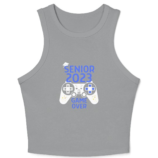Class Of 2023 Senior Video Game Over School Gamer Crop Tank Top