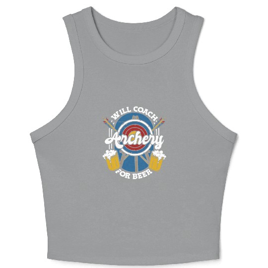 Archery Beer Archery Coach Crop Tank Top