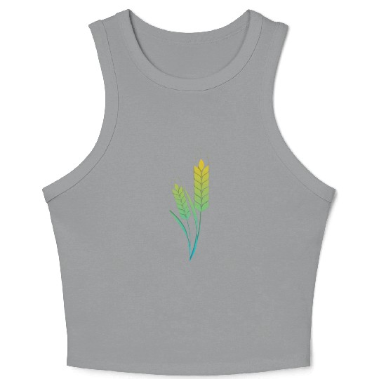 Green Grass Crop Tank Top