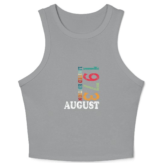 august 1973 Anniversary august 1973 august Crop Tank Top
