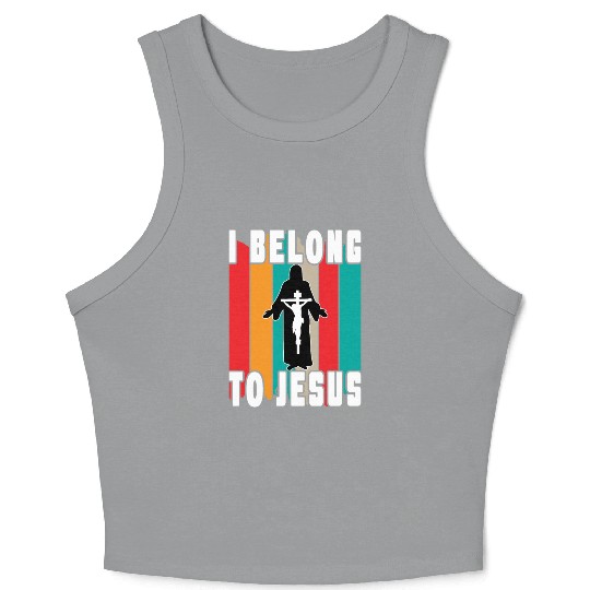 I Belong To Jesus Love Jesus Christian Christmas Crop Tank Top