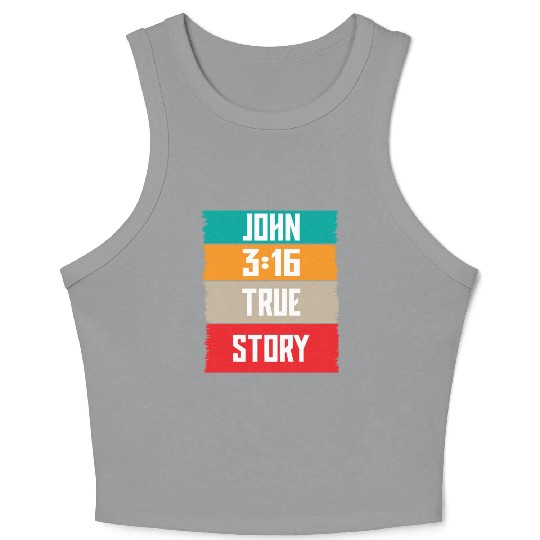 John 3:16 Lve Jesus Christian Christmas Crop Tank Top