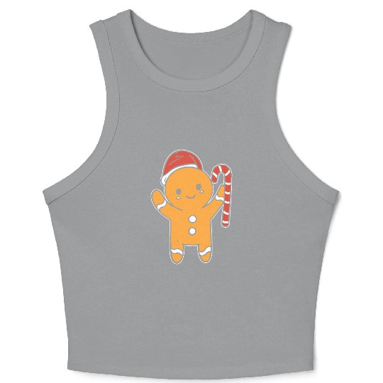 Gingerbread Cookie Baker Gift Crop Tank Top