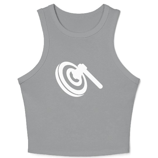 Axe Throwing Bullseye Target Hatchet Tomahawk Crop Tank Top