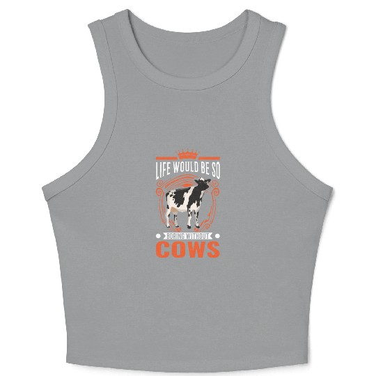 Cow Cattle Breeder Land, Farmer Cows Crop Tank Top