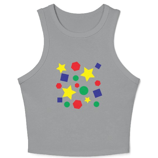 Crop Tank Top Includes patterns multi-colored