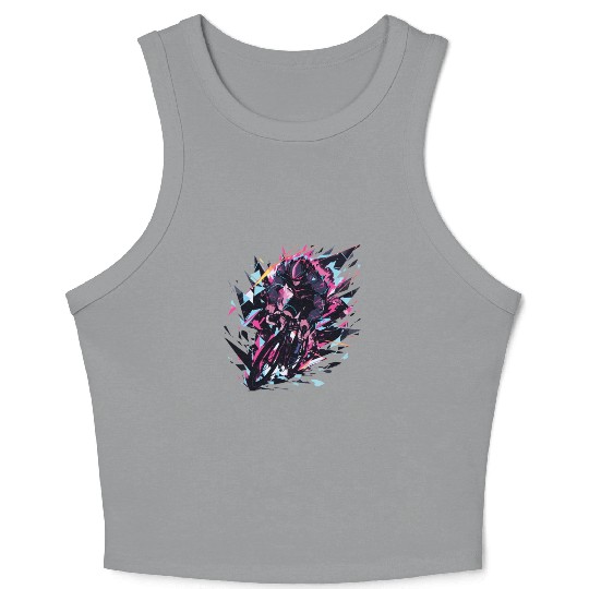 Racing Bike Racing Cyclist Bike Cycling Crop Tank Top