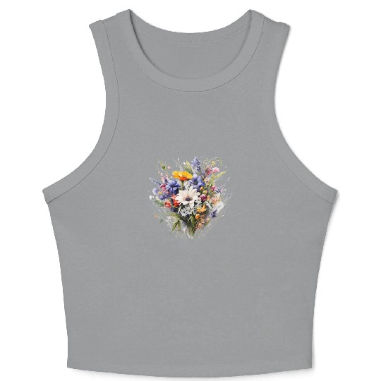 Wild Flowers Botanical Flower Nature Crop Tank Top