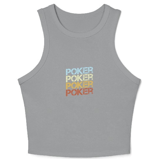 Retro Poker Typography Crop Tank Top
