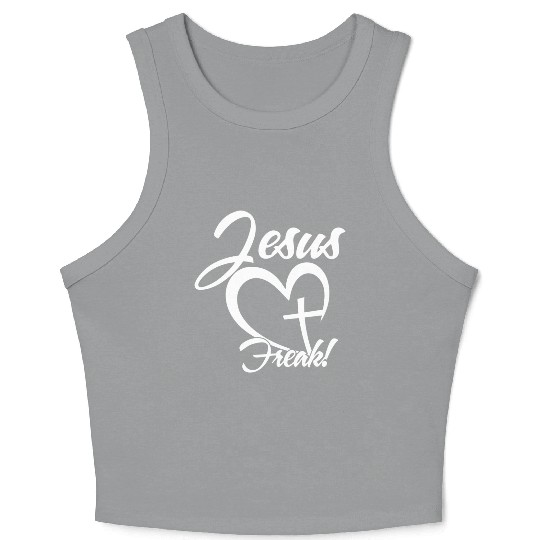 Jesus Freak Love Jesus Christian Christmas Crop Tank Top