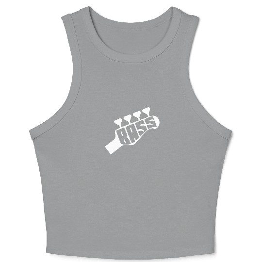 Bass Guitar Bassist Vintage Crop Tank Top