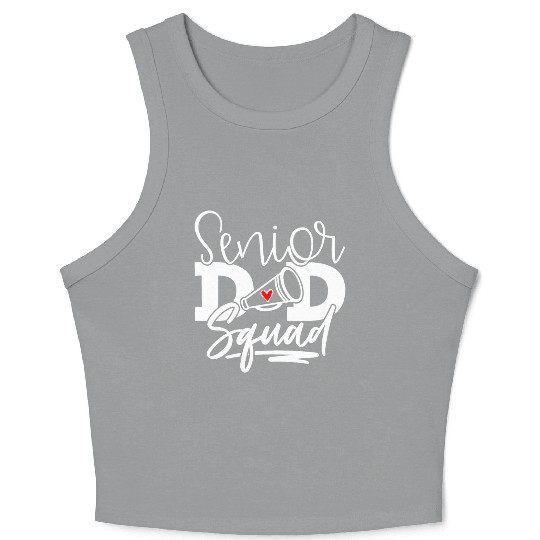 Senior Cheer Dad Squad American Football Crop Tank Top