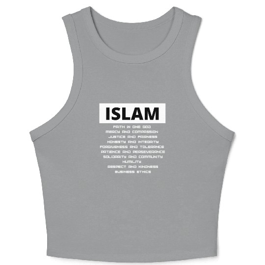 The Values Of Islam Crop Tank Top