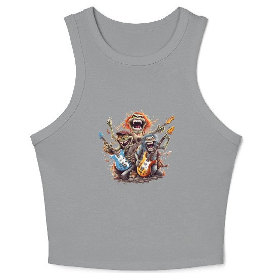 Monsters of Rock and Roll for Music enthusiasts Crop Tank Top