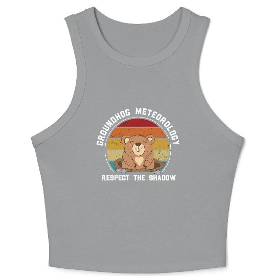 Groundhog Meteorology Respect The Shadow Crop Tank Top